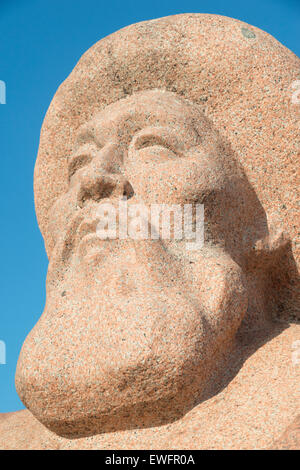 Statue of a Kyrgyz man. Bishkek. Kyrgyzstan. Central Asia. Stock Photo