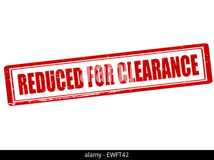 Rubber stamp with text reduced for clearance inside, illustration Stock Photo