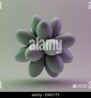 3D concept illustration. Vector template. Stock Vector