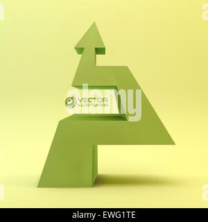 3D arrow. Vector illustration. Stock Vector
