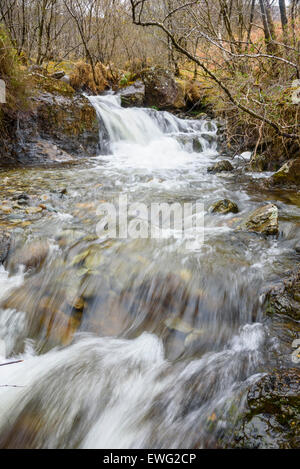 Scallastle river waterfalls, near Craignure, Isle of Mull, Hebrides, Argyll and Bute, Scotland Stock Photo