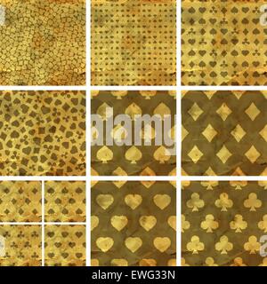Card suits. Seamless abstract background. Abstract pattern. Stock Vector