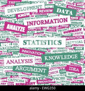 STATISTICS. Background concept wordcloud illustration. Print concept word cloud. Graphic collage. Stock Vector