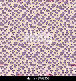 Electronic circuit board. Seamless abstract background. Abstract pattern. Stock Vector