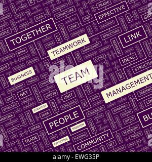 TEAM. Word cloud concept illustration. Wordcloud collage. Stock Vector