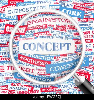 CONCEPT. Word cloud illustration. Tag cloud concept collage. Usable for different business design. Stock Vector