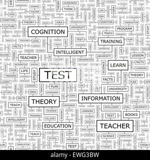 TEST. Seamless pattern. Word cloud illustration Stock Vector Image ...