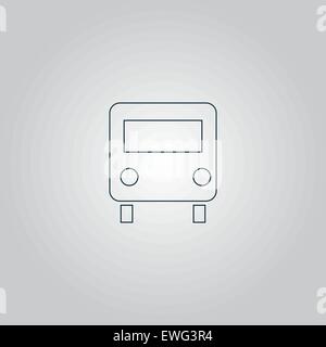 Bus icon, vector illustration. Flat design style Stock Vector