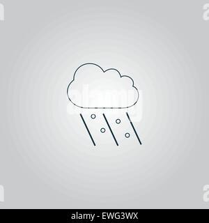 cloud it is raining and hail Stock Vector