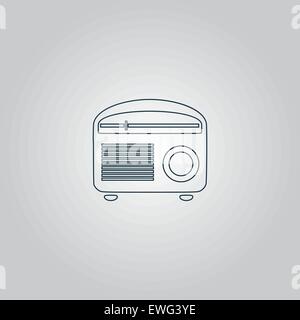 Retro revival radios tuner vector illustration. Stock Vector