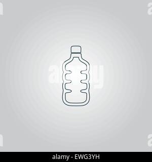 Icon of plastic water bottle Stock Vector