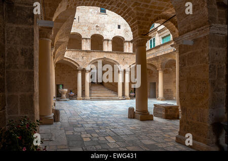 Italy Apulia Francavila Fontana  Imperial castle courtyard Stock Photo