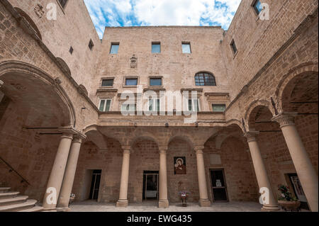 Italy Apulia Francavila Fontana  Imperial castle courtyard Stock Photo