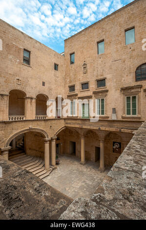 Italy Apulia Francavila Fontana  Imperial castle courtyard Stock Photo