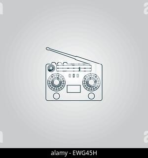 Classic 80s boombox Stock Vector