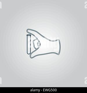 Hand with test tube Stock Vector