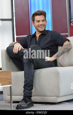 Toronto, Canada. 25th June 2015. Singer Adam Lambert appears on Global TV's The Morning Show to promote his third studio album The Original High. Credit:  EXImages/Alamy Live News Stock Photo
