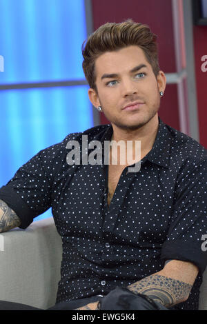 Toronto, Canada. 25th June 2015. Singer Adam Lambert appears on Global TV's The Morning Show to promote his third studio album The Original High. Credit:  EXImages/Alamy Live News Stock Photo