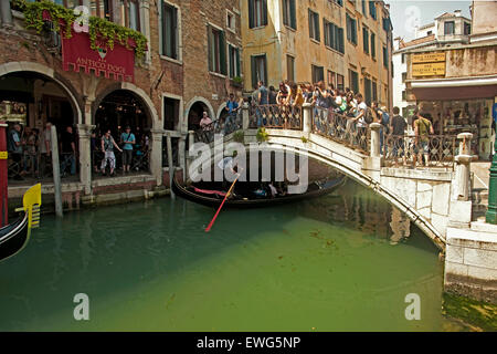 Venice- Rio dei Santissimi Apostoli Bridge Stock Photo