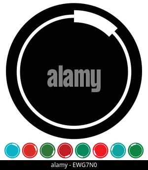 Buffer, pre-loader shape as a segmented circle. Vector. Stock Vector