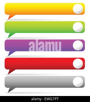 Speech bubble banner background with circles. Blank space for your message. Stock Vector
