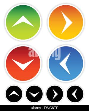 3d Arrow pointing down and sideways red color. Realistic 3d render In ...