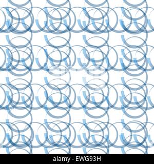 Stylish, fresh vector pattern / background. Seamlessly repeatable. Monochromatic blue colors. Stock Vector