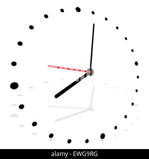 Clock, clock vector isolated on white. eps 10. Stock Vector