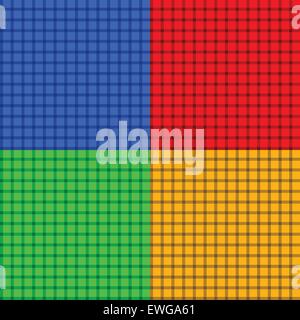 Set of colorful seamlessly repeatable patterns with intersecting lines. Stock Vector