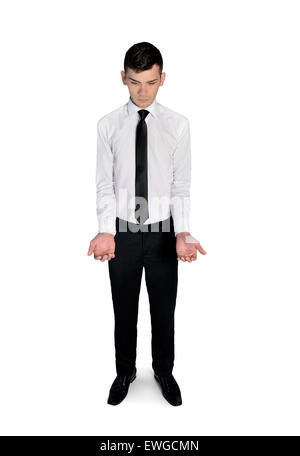 Isolated business man carrying something Stock Photo