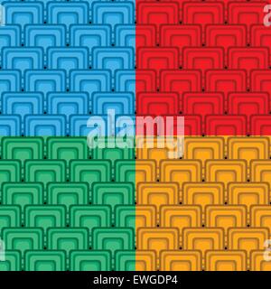 Repeating, seamless pattern or background with simple geometry. Stock Vector