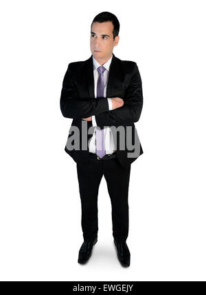 Isolated business man thinking solution Stock Photo