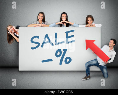 Sale word writing on white banner Stock Photo