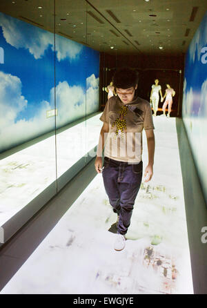 An attraction inside  Taipei 101, a 101-floor landmark skyscraper located in Xinyi District, Taipei, Taiwan. Asia. Stock Photo