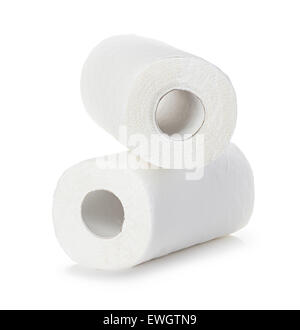Roll of paper towel, isolated on white background Stock Photo