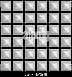 Studded pointed pattern, background. Seamlessly tileable, vector. Stock Vector
