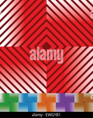 Abstract square pattern with gradient fills on edges. Stock Vector