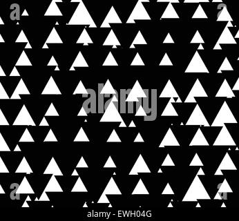 Black and white pattern with triangles up and down. Triangle shapes with inverse space.  (Only black or white triangles can be s Stock Vector
