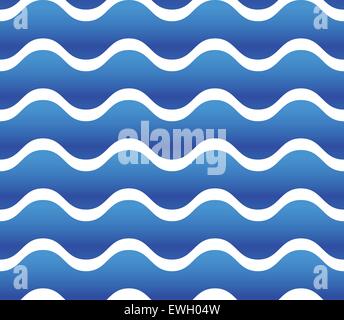 Seamless vector pattern / background with waving, wavy shapes. Stock Vector
