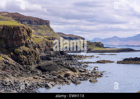 Cliffs around Treshnish Point, Isle of Mull, Hebrides, Argyll and Bute ...