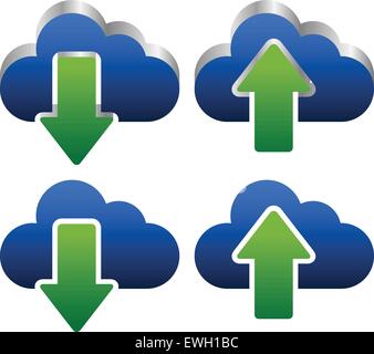 Upload, download concept Stock Vector