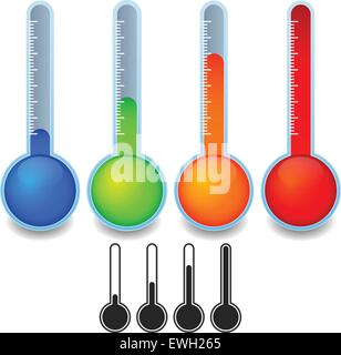 Thermometer templates Stock Vector