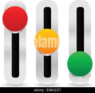 Button template in 3 state. Stock Vector