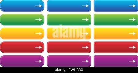Web button templates with arrows and space for text Stock Vector