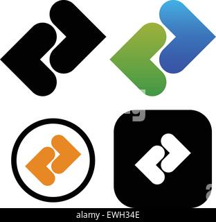 Swap, exchange, opposite symbol - 4 variation Stock Vector