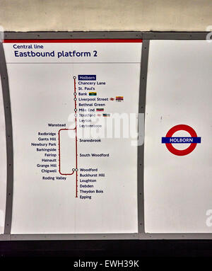 Holborn Underground Tube Station Piccadilly Line Platform, London Stock ...