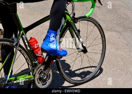 Road race bicycle and rider Stock Photo
