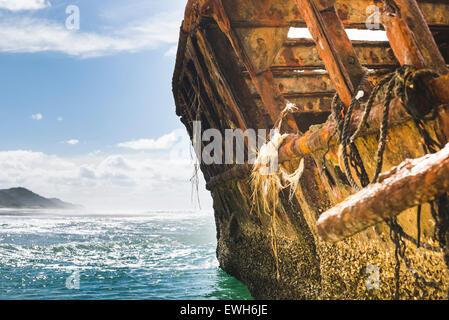 Maheno shipwreck, off the coast of Fraser Island Stock Photo