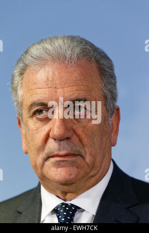 Berlin, Germany, European Commissioner Dimitris Avramopoulos Stock Photo