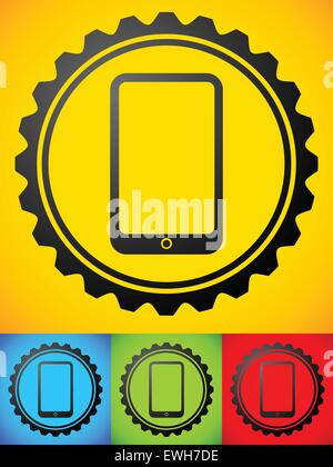 Smartphone with gears - mobile development, repair concepts Stock Vector
